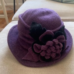 Purple Felt Bucket Hat
